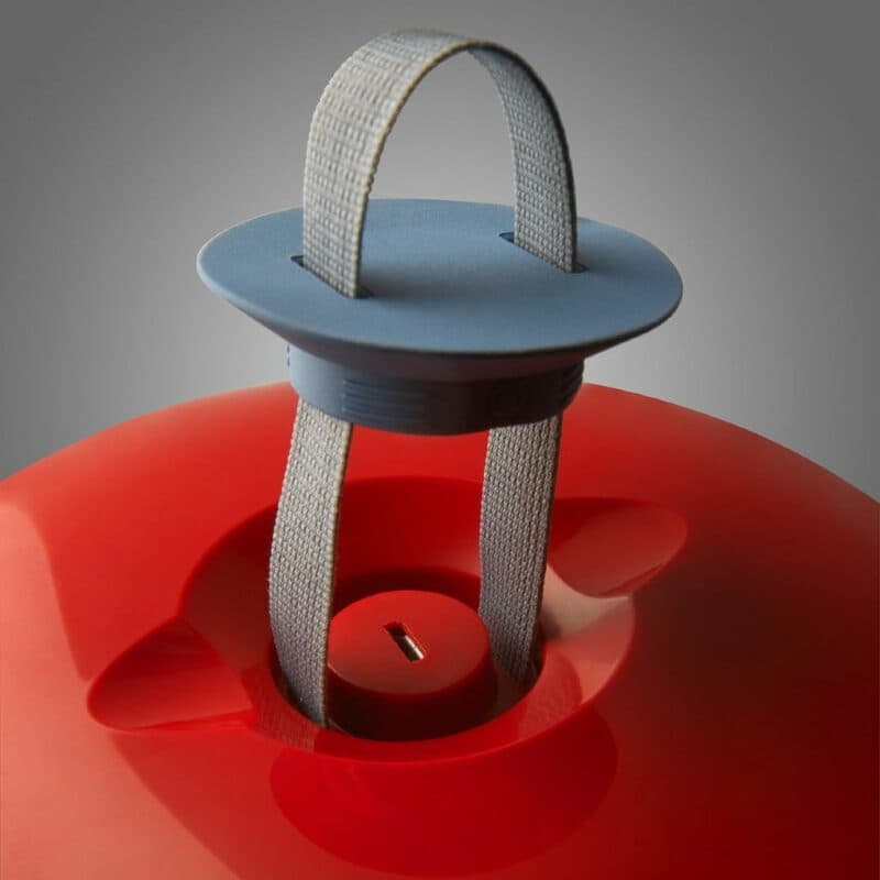 Foscarini Tischaußenleuchte Cri Cri Rot (Rosso) Detail Aufhängung
