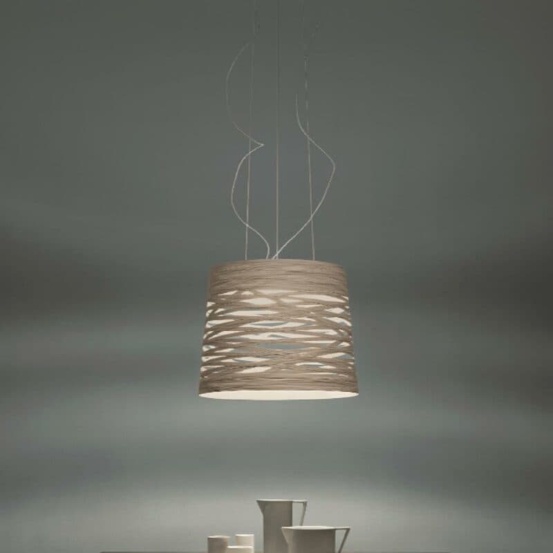 Foscarini Pendelleuchte Tress Grande Greige Milieu