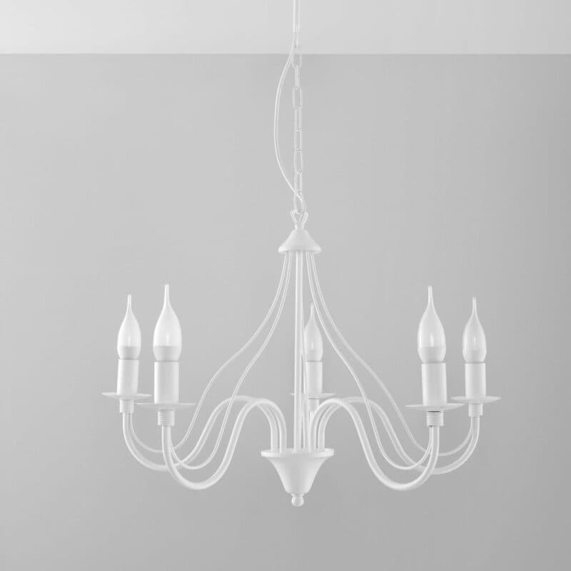 Sollux Lighting Kronleuchter Minerwa 5 Weiß