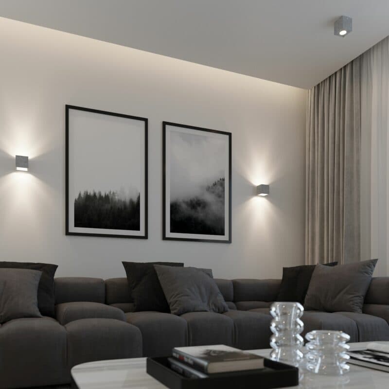Sollux Lighting Wandleuchte Quad Beton