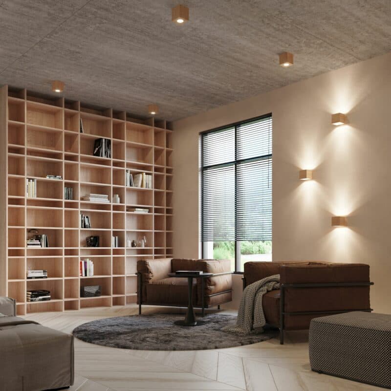 Sollux Lighting Deckenleuchte Quad Holz