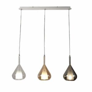 Fabas Luce Pendelleuchte Lila 3-flammig.
