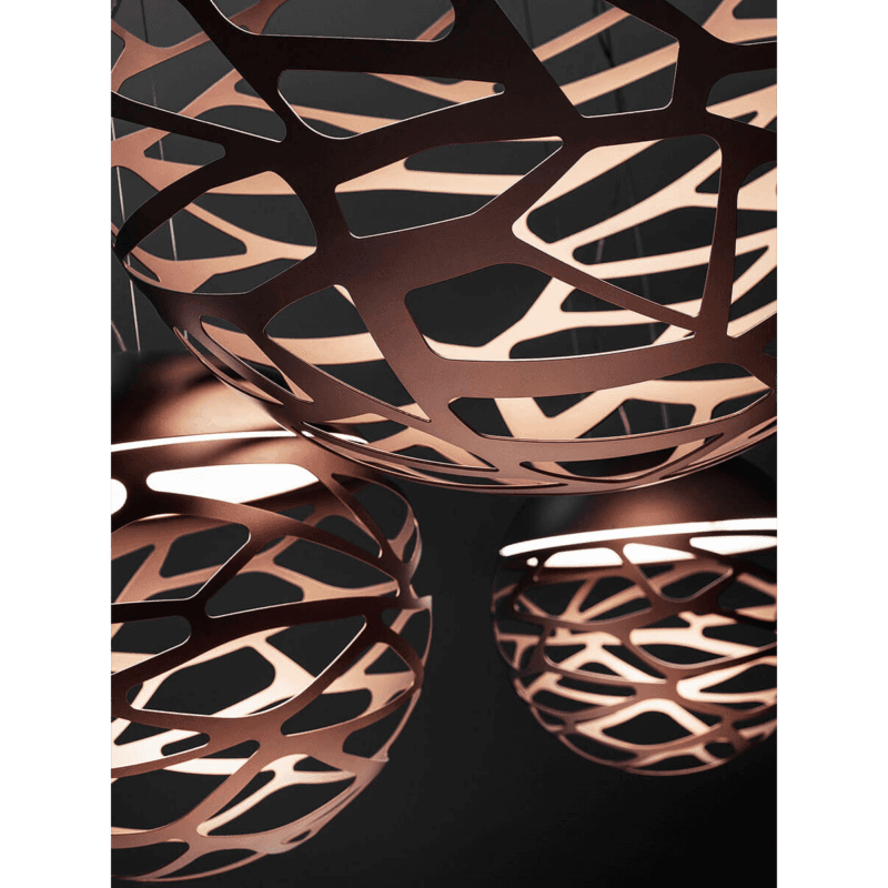 Lodes Pendelleuchte Kelly Dome in Kupfer-Bronze Detailansicht Lampenschirm
