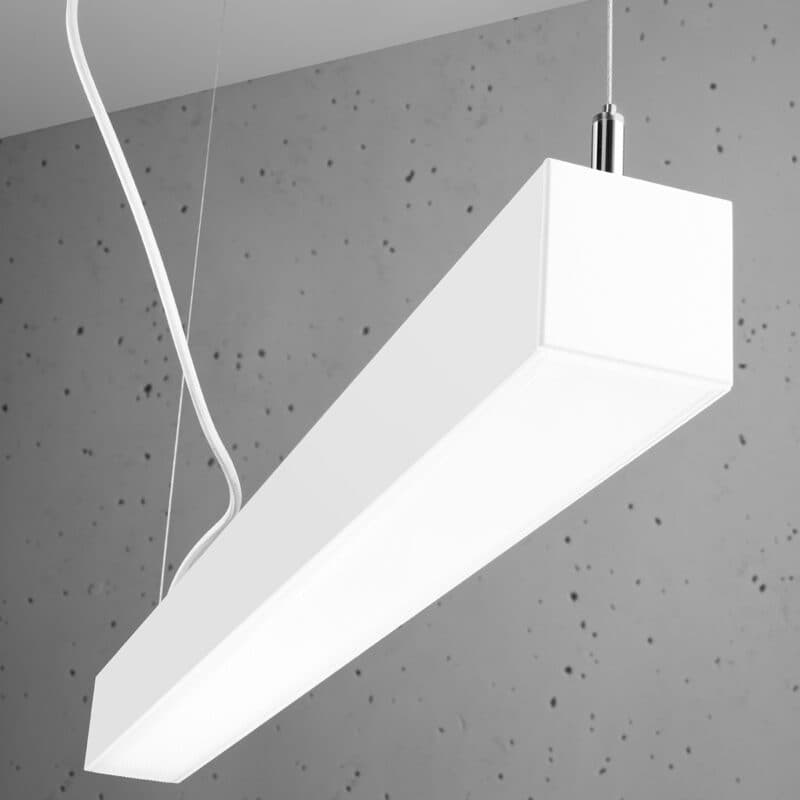 Sollux Pendelleuchte Pinne in Weiß mit 67 cm Länge Detailansicht