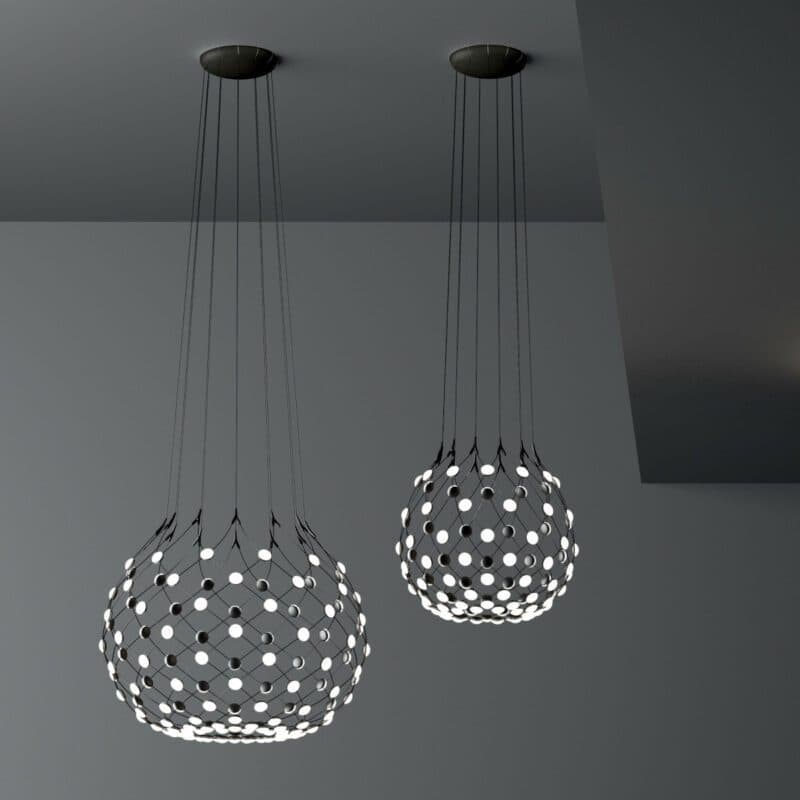 Luceplan Pendelleuchte Mesh Wohnbeispiel