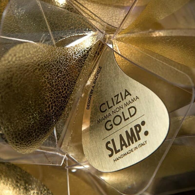 Slamp Wandleuchte Clizia Mama non Mama Applique in Gold Detailansicht