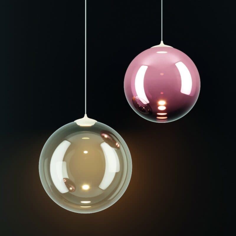 Lodes Pendelleuchte Random Solo in Gold und Roségold