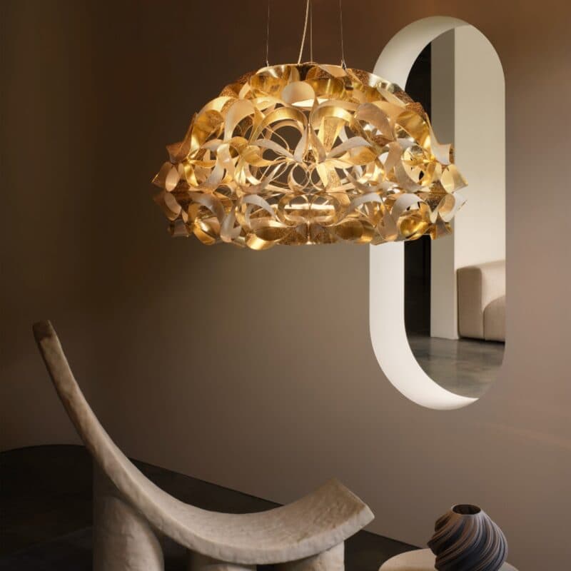Slamp Pendelleuchte Quantica Suspension mit 75 cm Wohnbeispiel