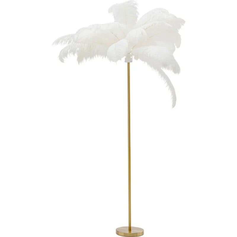 Kare Stehleuchte Feather Palm in Weiß