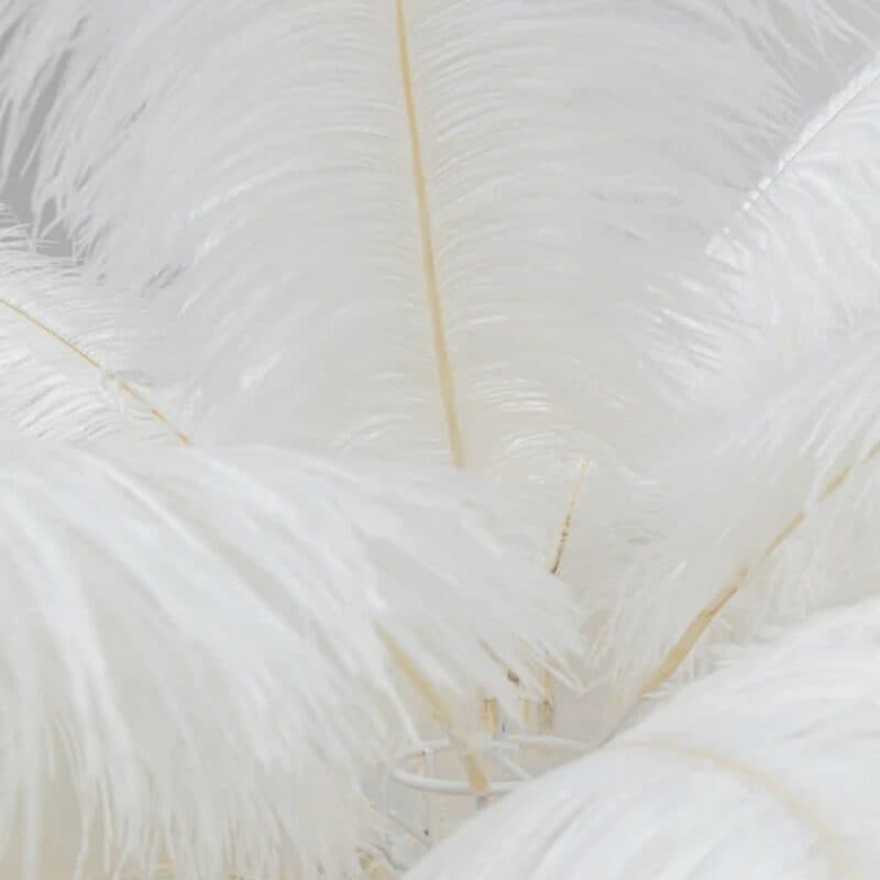 Kare Stehleuchte Feather Palm in Weiß Detailansicht