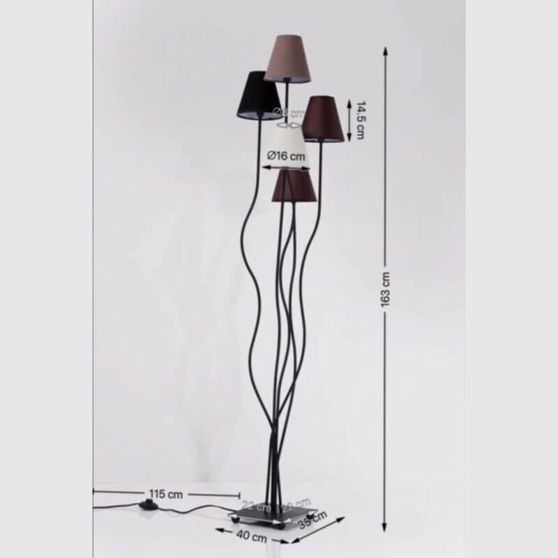 Kare Stehleuchte Flexible Mocca Cinque Maße
