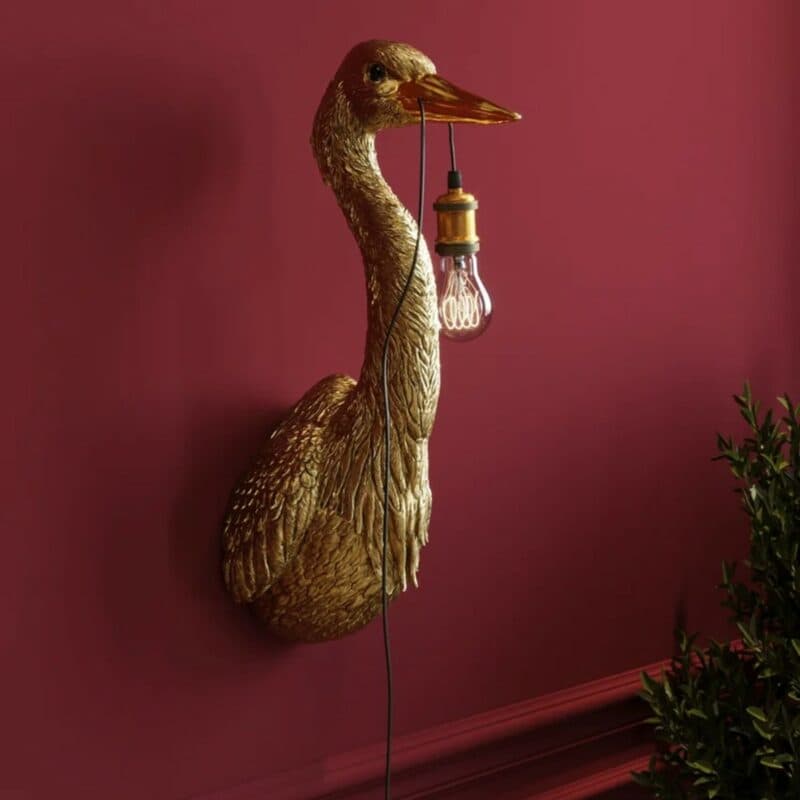 Kare Wandleuchte Animal Heron Wohnbeispiel
