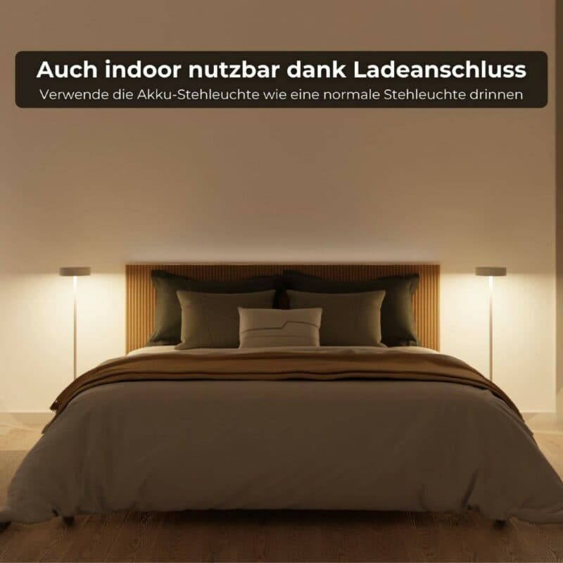 Lumière Design Akku-Stehleuchte Uranos in Weiß